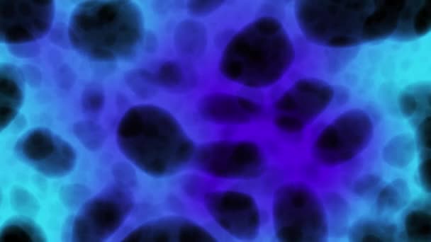 Looping 애니메이션 비디오는 박테리아의 시각적 바다없는 효과와 파란색 보라색의 Indigo — 비디오