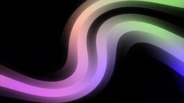 概念6 W1具有环路效果和图案动画的抽象波线 — 图库视频影像