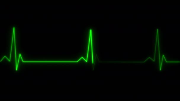 Concept Realistisk Pulsmätaranimation Ekg Skärm — Stockvideo