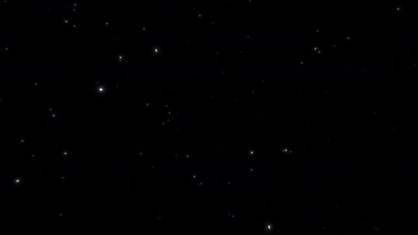 Koncept Flyger Genom Realistiska Stjärnfält Från Yttre Rymden Med Stjärnor — Stockvideo