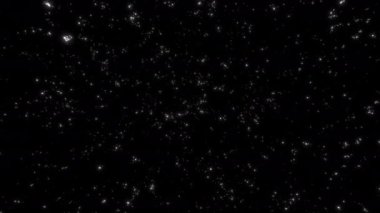 Yıldızların hareketli, parıldayan ya da yanıp sönen yıldız animasyonuyla, dış uzaydan 24-S1 görünümü kavramı.