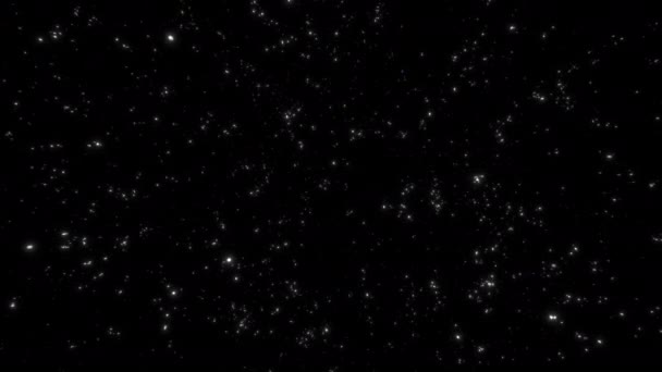Yıldızların Hareketli Parıldayan Yanıp Sönen Yıldız Animasyonuyla Uzay Boşluğunun Görünümü — Stok video