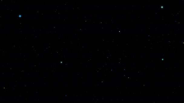 Αντίληψη Άποψη Του Ρεαλιστικού Αστρικού Πεδίου Από Διάστημα Αστέρια Κινούνται — Αρχείο Βίντεο