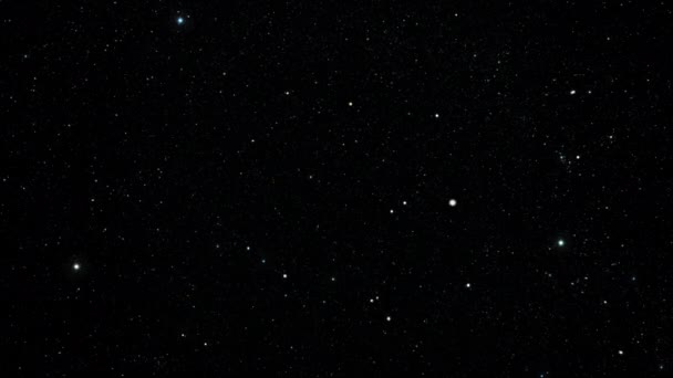 Koncepcja Latanie Przez Realistyczne Gwiezdne Pole Kosmosu Ruchami Gwiazd Migającymi — Wideo stockowe