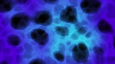 Bu döngülü stok animasyon videosu mavi ve mor bir gradyan (Indigo Blue Concept U-2CT), plazma bakterisi görsel illüzyonu ve kusursuz döngü efektiyle soyut sıvı arkaplanı gösterir..  
