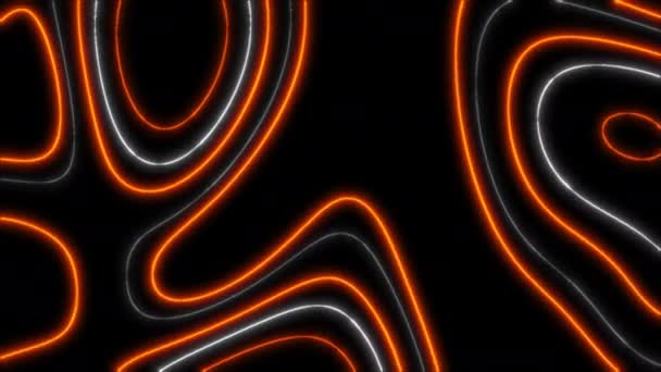 Concept Abstract Liquid Lines Lush Lava Animation Background Topographic Neon — Stock Video