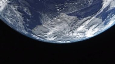 Uzaydan yıldızlı gerçekçi gezegen Dünya 'ya 12-U1 görünümü.