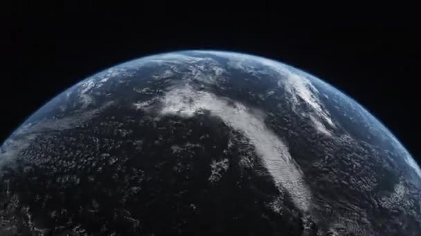 Conceito Vista Dos Oceanos Realistas Planeta Terra Espaço — Vídeo de Stock