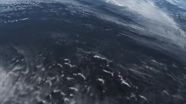 Conceito Vista Dos Oceanos Realistas Planeta Terra Espaço — Vídeo de Stock