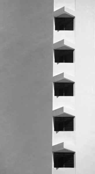 Extérieur Fenêtre Noir Blanc — Photo