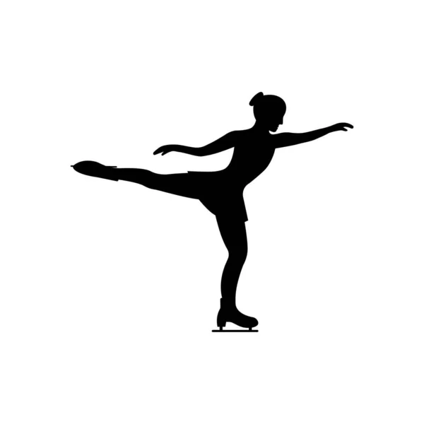 Eiskunstlauf der Frauen. Vereinzelte Ikone — Stockvektor