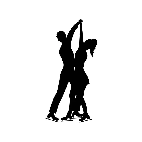 Спортивные Танцы Льду Изолированная Икона Векторная Иллюстрация — стоковый вектор