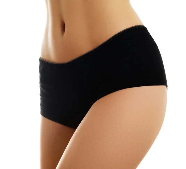 Hermoso cuerpo delgado femenino. Belleza parte del cuerpo femenino. Forma de mujer con piel limpia. Estilo de vida saludable, dieta y forma física. Cintura, trasero y piernas perfectas —  Fotos de Stock