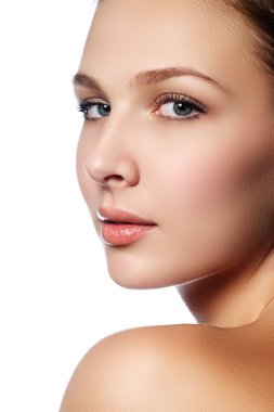 Beauty portrait. Beautiful spa woman. Perfect fresh skin. Pure beauty model. Youth and skin care concept. Beauty and wellness