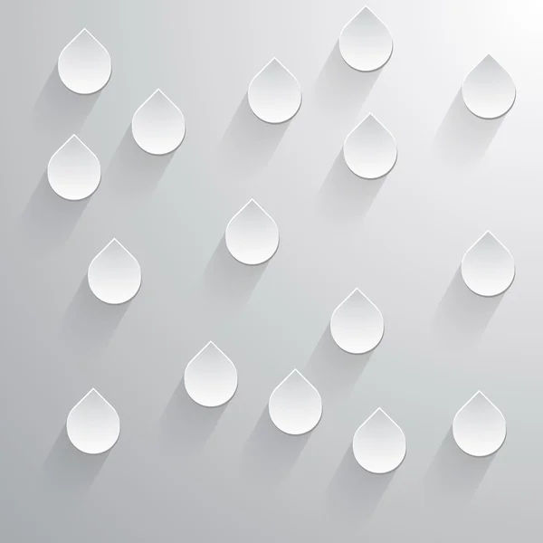 Abstracto 3D Gotas sobre un fondo gris — Vector de stock