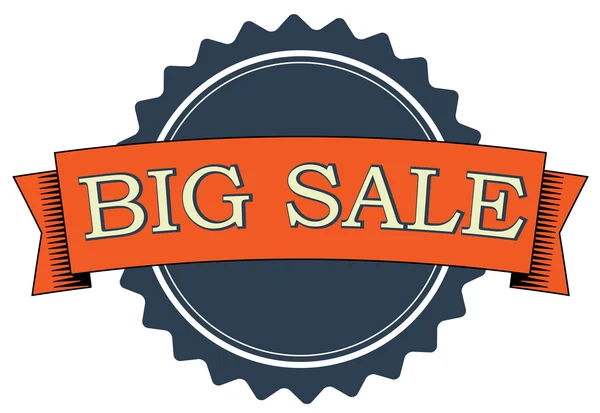 Retro badge with the words big sale — Stock Vector