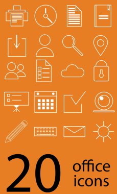 20 office simgeleri