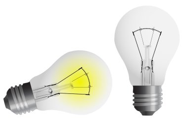 İki Işık Ampüller görüntüsünü