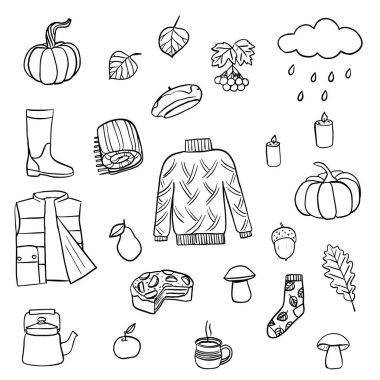 Balkabağı, yaprak, süveter, mantar taslağı