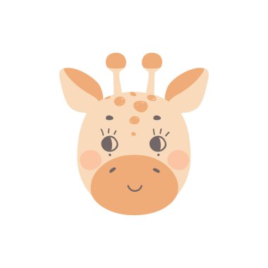 Gözleri açık şirin bir zürafanın yüzü.. 