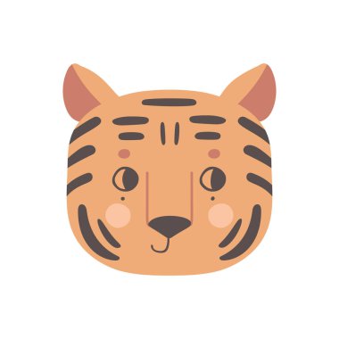 Gözleri açık şirin bir kaplan yavrusunun yüzü.. 