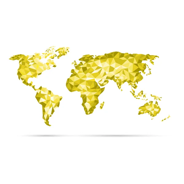 Wektory mapa świata wielokątne precyzji niski poli — Wektor stockowy