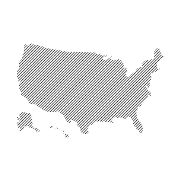 Vektorkarte der USA — Stockvektor