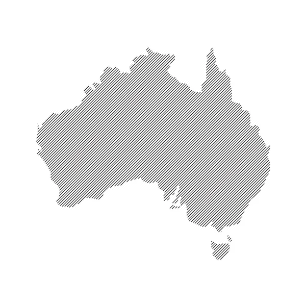 Mapa de australia mapa concepto vector — Archivo Imágenes Vectoriales