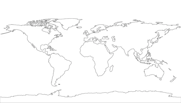 矢量世界地图，由美国国家航空航天局提供的元素 — 图库矢量图片
