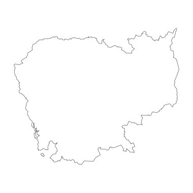 Kamboçya Haritası vektör