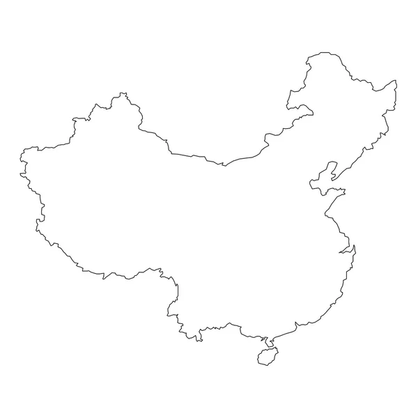 Carte vectorielle de Chine — Image vectorielle