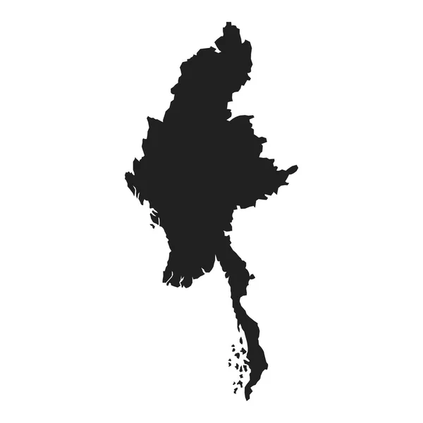 미얀마, 아시아의 벡터 지도 — 스톡 벡터