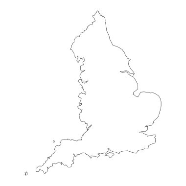 vektör harita İngiltere'nin