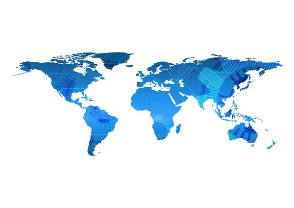 Wektor mapa świata, elementu dostarczone przez Nasa — Wektor stockowy