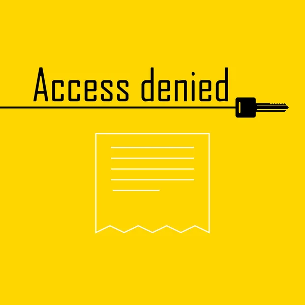 Vectors message error Access denied sign — Stock Vector