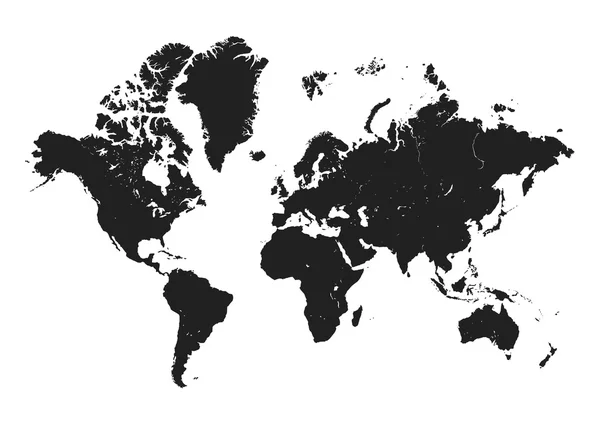 Vector Mapa do mundo ilustração global — Vetor de Stock