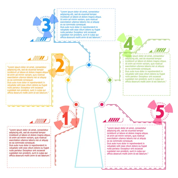 Vector illustration Infographic workflow layout diagram number options web design — Stock Vector