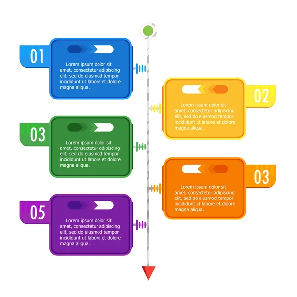 Vector illustration Infographic workflow layout diagram number options web design — Stock Vector