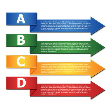 Vektör çizim Infographic iş akışı düzeni diyagramı numarası seçenekleri web tasarım