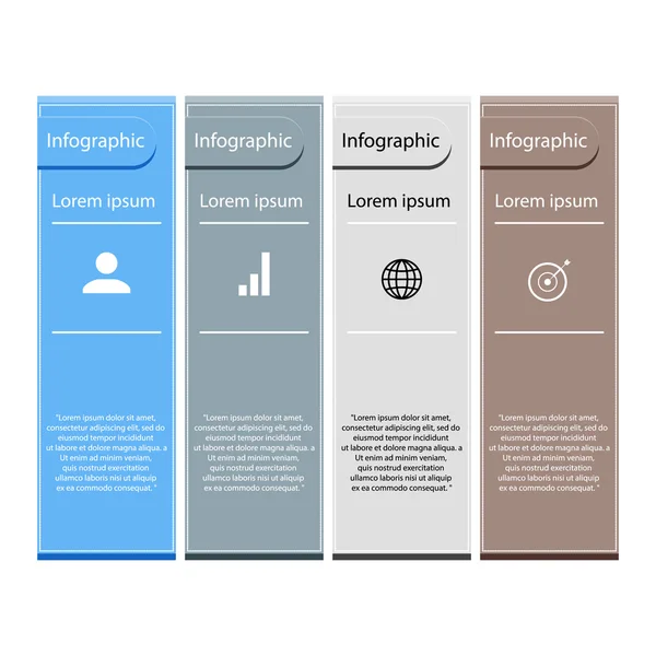 Ilustración vectorial Diseño de flujo de trabajo infográfico Opciones de número de diagrama Diseño web — Vector de stock