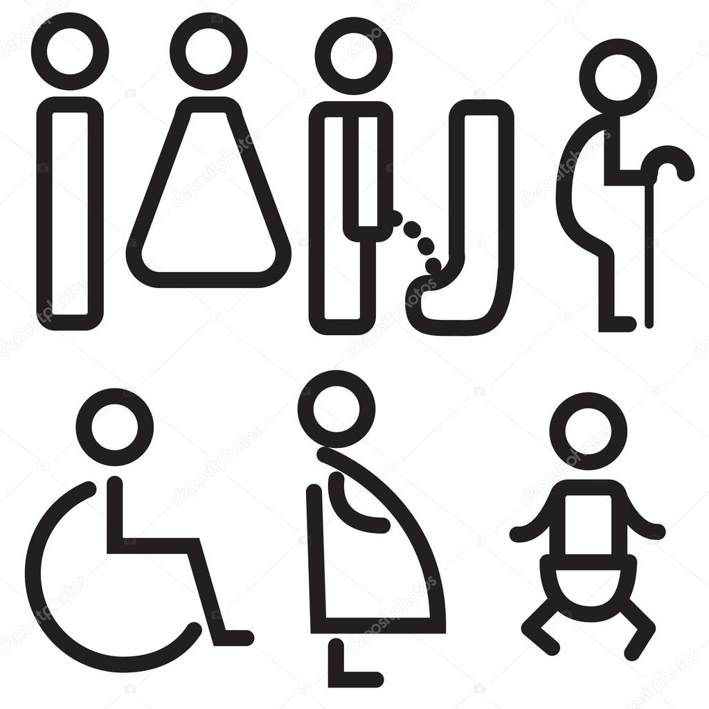 vectors icon toilet symbol sign