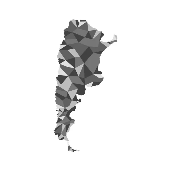 Karte von Argentinien Vektor Design Illustration Polygon — Stockvektor