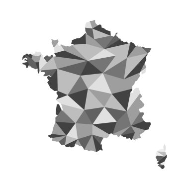 vektör Fransa harita çokgen