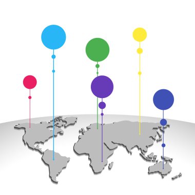 Vektör dünya harita konumu