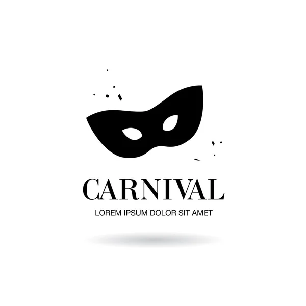 Καρναβάλι μάσκα λογότυπο — Διανυσματικό Αρχείο