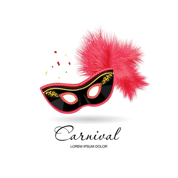 Carnival mask logotyp — Stock vektor