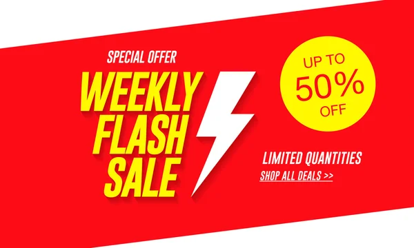 Weekly flash försäljning. — Stock vektor