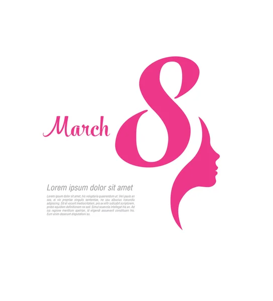 8 de marzo Día Internacional de la Mujer — Vector de stock