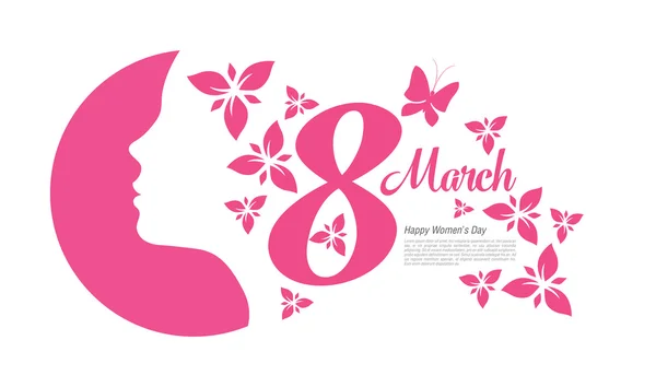 8 de marzo Día Internacional de la Mujer — Vector de stock