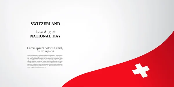 Switzerland. August, 1. National day — стоковий вектор